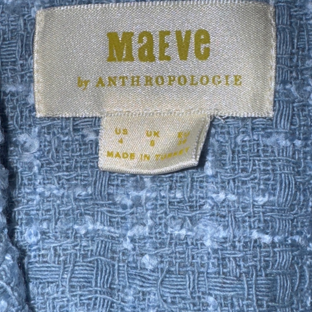 💙 NWOT! Anthropologie Maeve Tweed Mini Dress - Picture 7 of 14